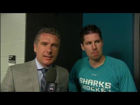 2016-03-24 Oilers at Sharks - Logan Couture 1st Intermission Interview: Something To Play For