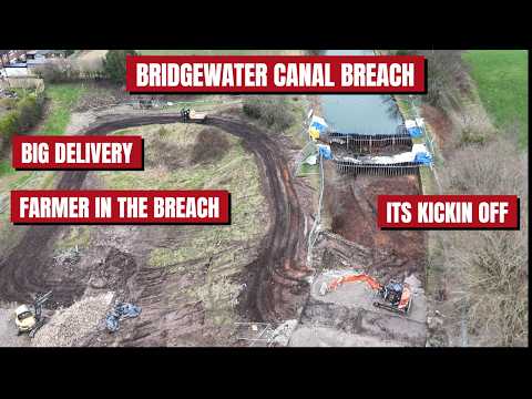 BIG Delivery At The BRIDGEWATER CANAL BREACH
