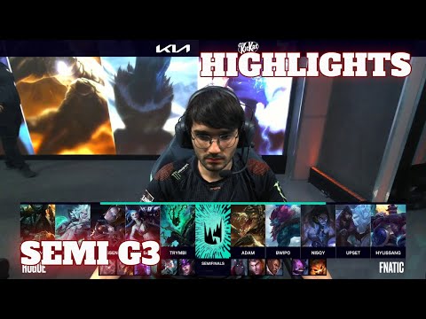 FNC vs RGE - Game 3 Highlights | Semi Final LEC 2021 Summer Playoffs | Fnatic vs Rogue G3