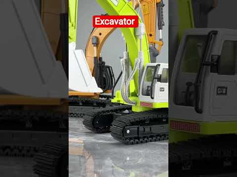 simulation engineering excavator toy, designed to mimic real construction excavator #shorts #diecast