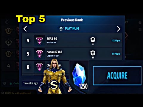 My Rank Top 5 On Timeline Battle Platinum - Marvel Future Fight