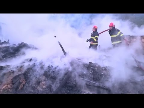 Incendiu de proporții la Aluniș