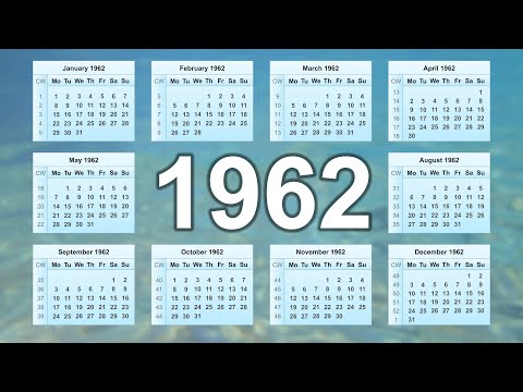 1962 Calendar