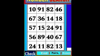 Download the video "Boost Your Brain Daily: Match the Numbers! | Memory | brain game | Quiz"