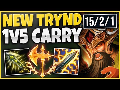 THIS NEW SEASON 9 TRYNDAMERE BUILD IS UNSTOPPABLE! INSANE 1V5 CARRY! - League of Legends