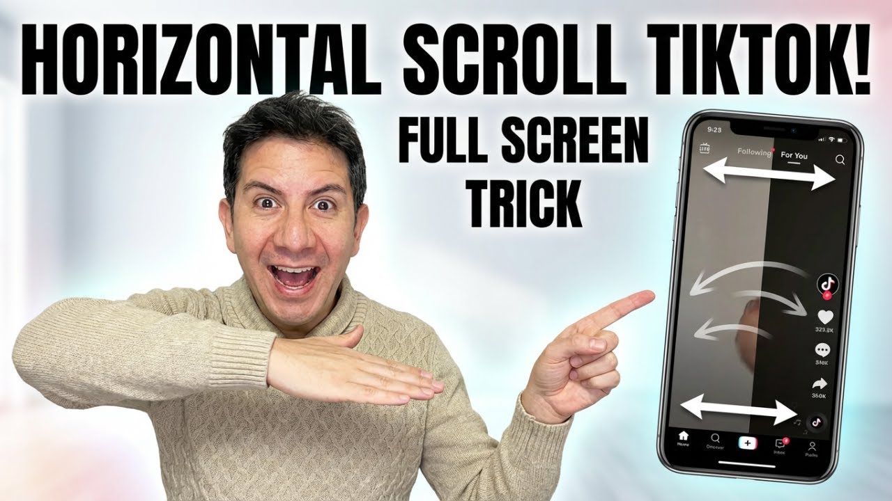 How to Horizontally Scroll TikTok (Full Screen Trick!)