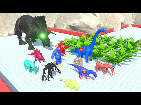 Escape from ALIEN DARK TRICERATOPS - Escape from Monster - Animal Revolt Battle Simulator