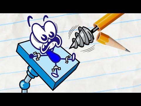 Pencilmate Gets Abducted AGAIN! -in- UFO...UH-OH! - Pencilmation Cartoons for Kids