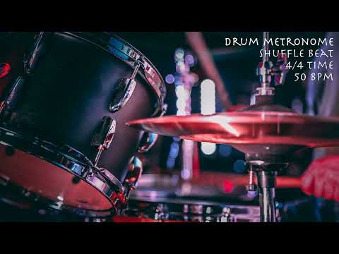 Shuffle Beat - 4/4 50 BPM - Drum Metronome
