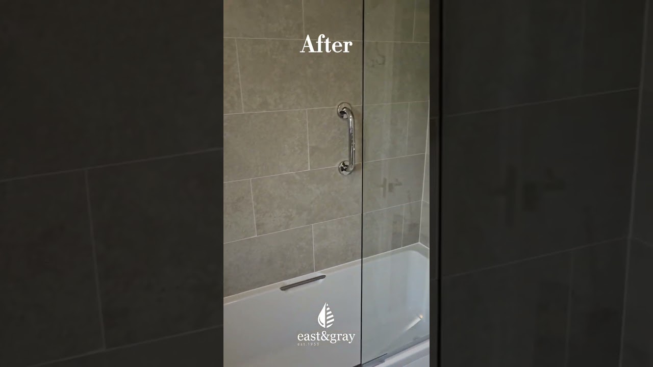 Grey Tile Bathroom Renovation Before & After (Modern Upgrade) #bathroomdesign