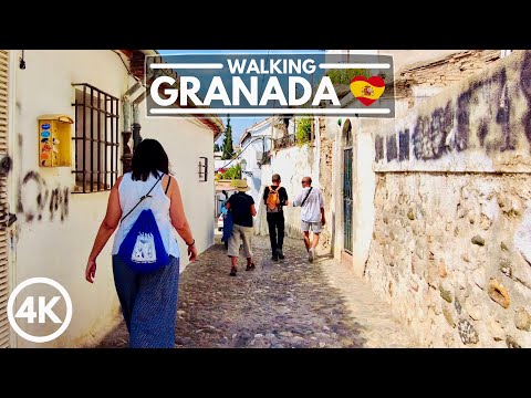 Walking in Granada, Spain - Sacromonte to Albaicin District in 4K 60FPS October 2021