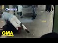Good Samaritan saves woman from knife attack in NYC l GMA
