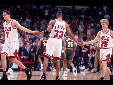 Bulls vs. Sonics - 1996 NBA Finals Game 6 (Bulls win 4th championship)
