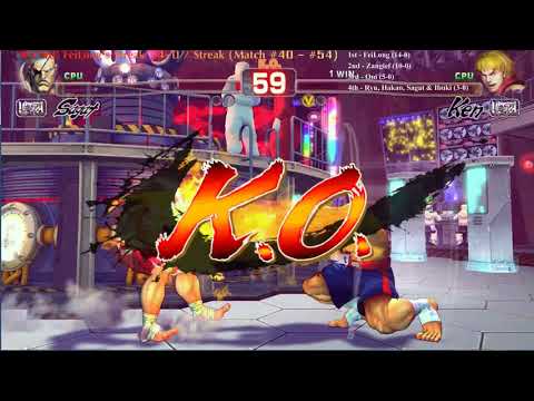 Street Fighter IV - Match #060 Sagat - vs Ken 1 (CPU Simulation)