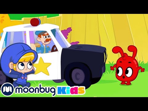 Morphle Robs A Bank! | Cars, Trucks & Vehicles Cartoon | Moonbug Kids