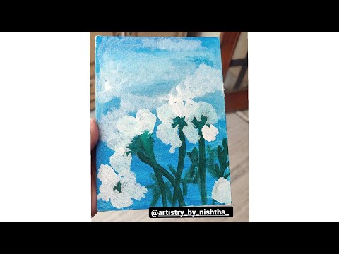 paint with me ||floral canvas art ||easy art ||||acrylic art || nishtha goyal ||