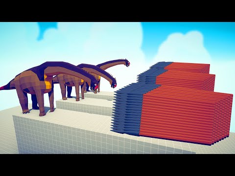 3x GIANT BRACHIOSAURUS vs TRIO EVERY GOD - Totally Accurate Battle Simulator TABS