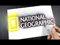 How To Draw NATIONAL GEOGRAPHIC Logo With A Stencil Logo Art Stencil Art