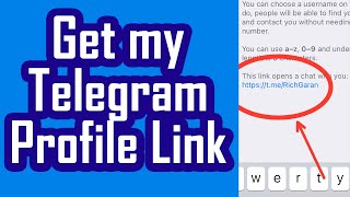 How to Get my Telegram Profile Link | Copy Your Telegram Profile Link! (NEW)