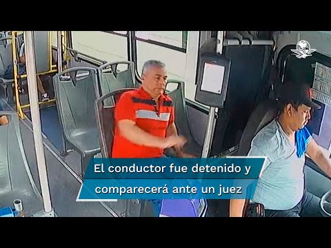 Chofer de autobús mata a una persona por quedarse dormido al volante