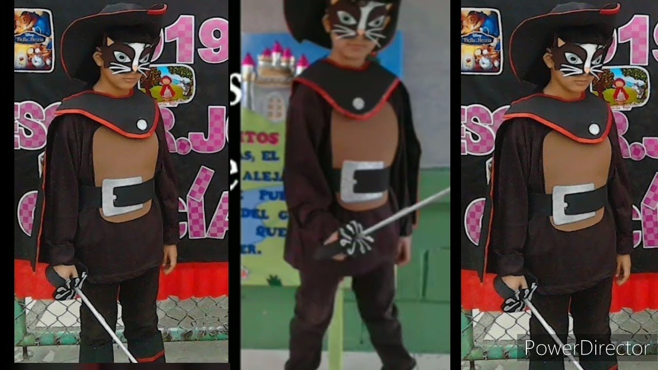 Como hacer DISFRAZ casero del Gato con Botas muy fácil paso a paso