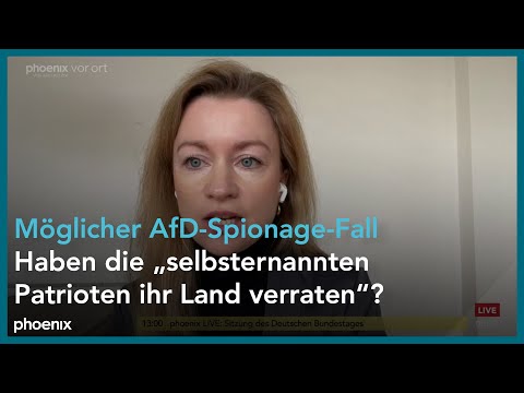 phoenix nachgefragt mit Maria Fiedler zu einem möglichen Spionagefall innerhalb der AfD am 23.04.24