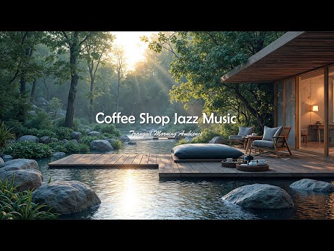 Coffee Shop Jazz Music By The River | Soft Fall Jazz In Calm Forest Ambience To Relive All Stress