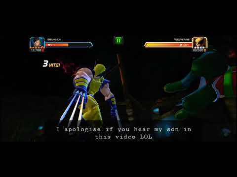 6* r2 Shang-chi gameplay! ROL wolverine! BIG yellow numbers! # Marvel contest of champions