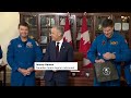Carney trades gifts with Artemis IIs Canadian astronaut - Video