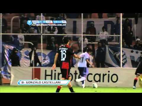 Gol de Castellani. Godoy Cruz 2 - Colón 0. Fecha 12. Torneo Final 2013. Fútbol Para Todos