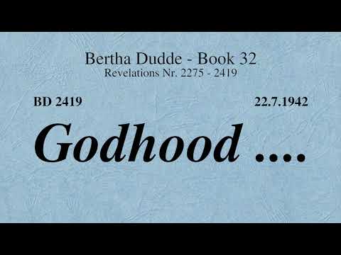 BD 2419 -  GODHOOD ....