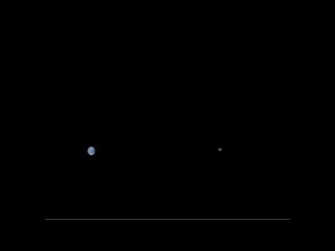 Earth and Moon Seen by Passing Juno Spacecraft