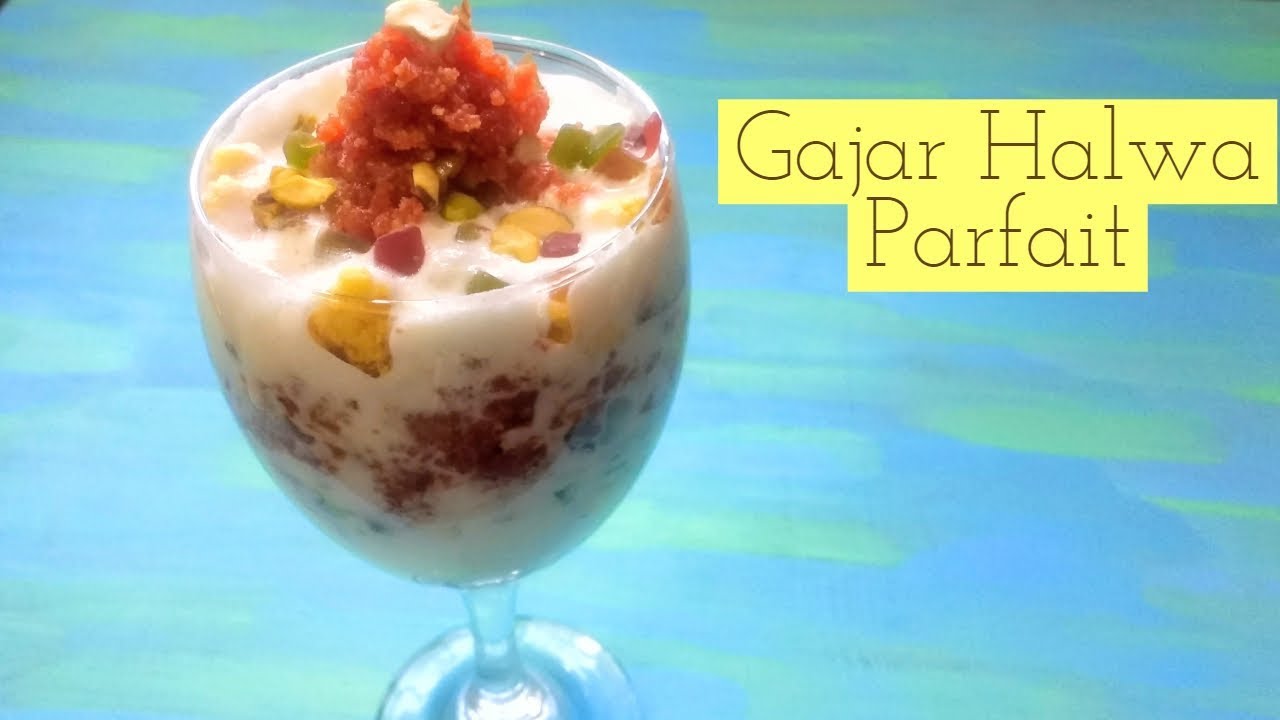 gajar ka halwa recipe with twist | indian fusion dessert |gajar halwa with vanilla ice cream parfait