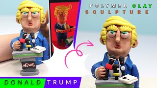 Clay Sclupture of Donald Trump , the full action figure sculpturing process