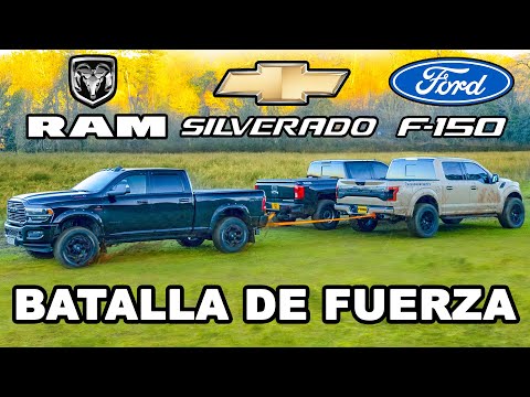 Dodge RAM v Ford F-150 v Chevy Silverado: Batalla de Fuerza