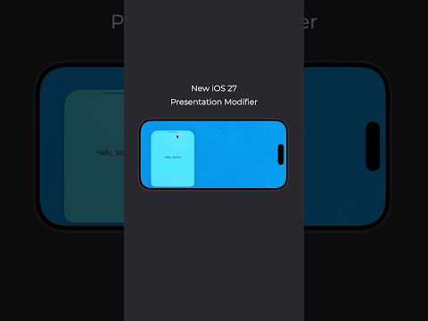 New Presentation Modifier for SwiftUI | #ios27 #apple thumbnail