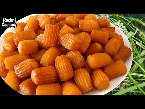 Forget Gulab Jamun & Make Turkish Sweet Tulumba|Turkish Arabic Sweet Recipe|Roshni Cooking