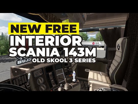 FREE! New Interior for Scania 143m (Scania 3 series) by Equalizer | New Texture Dark Brown