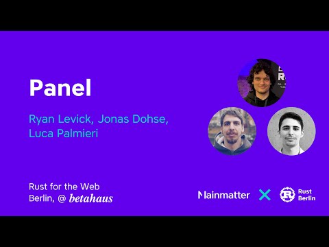 Panel Talk – Rust'n'Tell Berlin – April 2024