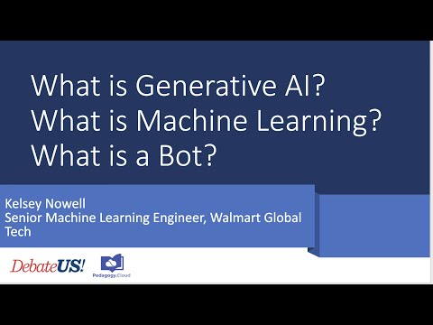 What is Generative AI? What is a Bot? What is AI? (Kelsey Nowell ...