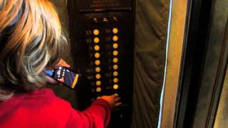 "Vintage" ThyssenKrupp traction elevator (NW) at Nebraska State Capitol, Lincoln NE