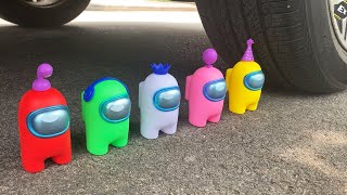 Experiment Car vs Among Us, Coca Cola, Fanta, Pepsi Crushing Crunchy & Soft Things by Car | Test Ex