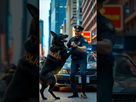 Joyful Dance Between a Police Officer and His Loyal K9 Partner!          #OfficerAndDog#PoliceDance