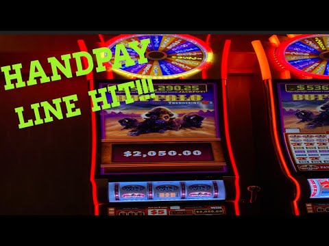 High Limit Buffalo Thundering 7's! $15 Spins! Handpay Line Hit! Video