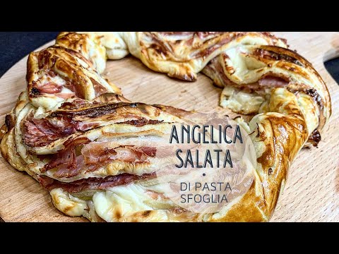 Torta Angelica Salata di Pasta Sfoglia Farcita con Prosciutto Cotto - Ricetta Facile e Veloce