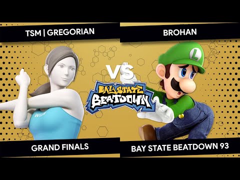 Bay State Beatdown 93 - tsm | gregorian (Wii Fit Trainer) vs Brohan (Luigi) - Grand Finals