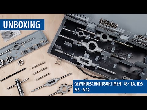 GSR Unboxing - PROFI Gewindeschneidsatz 45 TLG. HSSG, M3 - M12 - Das ist im Set enthalten!