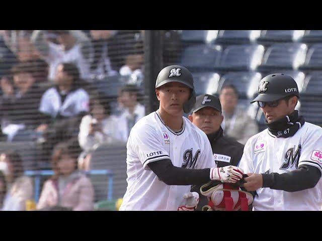 【7回裏】開幕スタメンへ猛アピール!! マリーンズ・西川史礁 ライトへのタイムリーヒット!! 2025年3月18日 千葉ロッテマリーンズ 対 東北楽天ゴールデンイーグルス