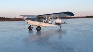 Alaska Flying; Playing on the ice of a lake...