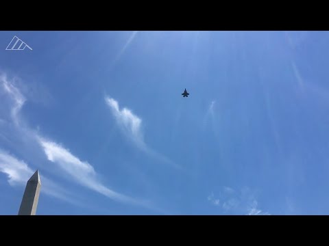 F-35 fighter jet from Beaufort flies over White House for Polish President’s visit Video